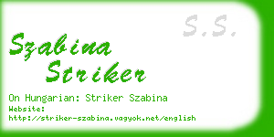 szabina striker business card